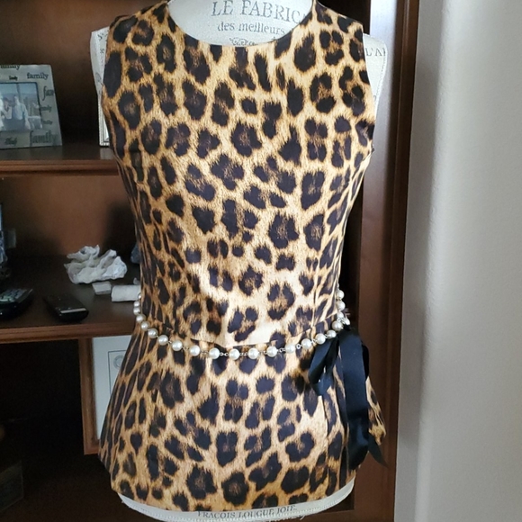 Zara animal print peplum top - Picture 9 of 11
